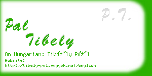 pal tibely business card